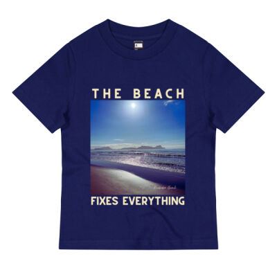 The Beach Fixes Everything Kids Tee Thumbnail