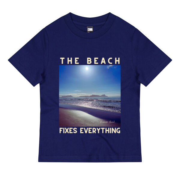 The Beach Fixes Everything Kids Tee Thumbnail