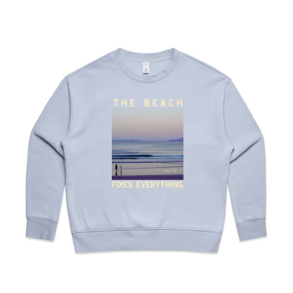 Waipū Cove - The Beach Fixes Everything Women's Crew Thumbnail