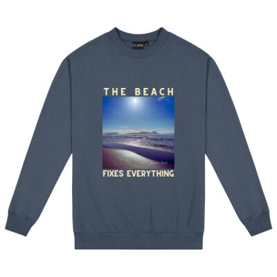 Ruakākā - The Beach Fixes Everything Men's Crew Thumbnail