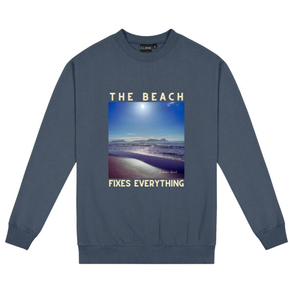 Ruakākā - The Beach Fixes Everything Men's Crew Thumbnail
